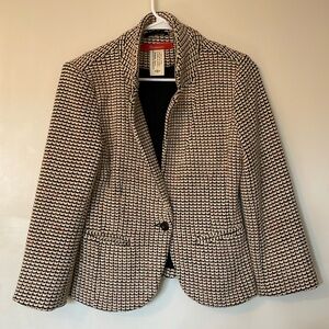 Anthropologie Cartonnier Textured Cropped Blazer